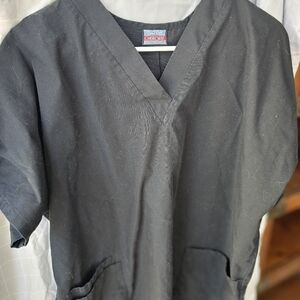 Cherokee Charcoal Gray Scrub Top